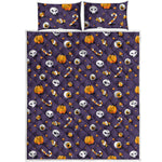 Halloween Eyeball Pattern Print Quilt Bed Set
