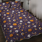 Halloween Eyeball Pattern Print Quilt Bed Set