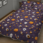 Halloween Eyeball Pattern Print Quilt Bed Set