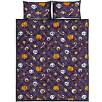 Halloween Eyeball Pattern Print Quilt Bed Set