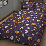 Halloween Eyeball Pattern Print Quilt Bed Set