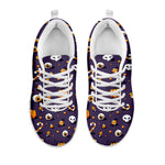 Halloween Eyeball Pattern Print White Sneakers