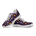 Halloween Eyeball Pattern Print White Sneakers
