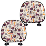 Halloween Festival Pattern Print Car Headrest Covers