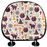 Halloween Festival Pattern Print Car Headrest Covers