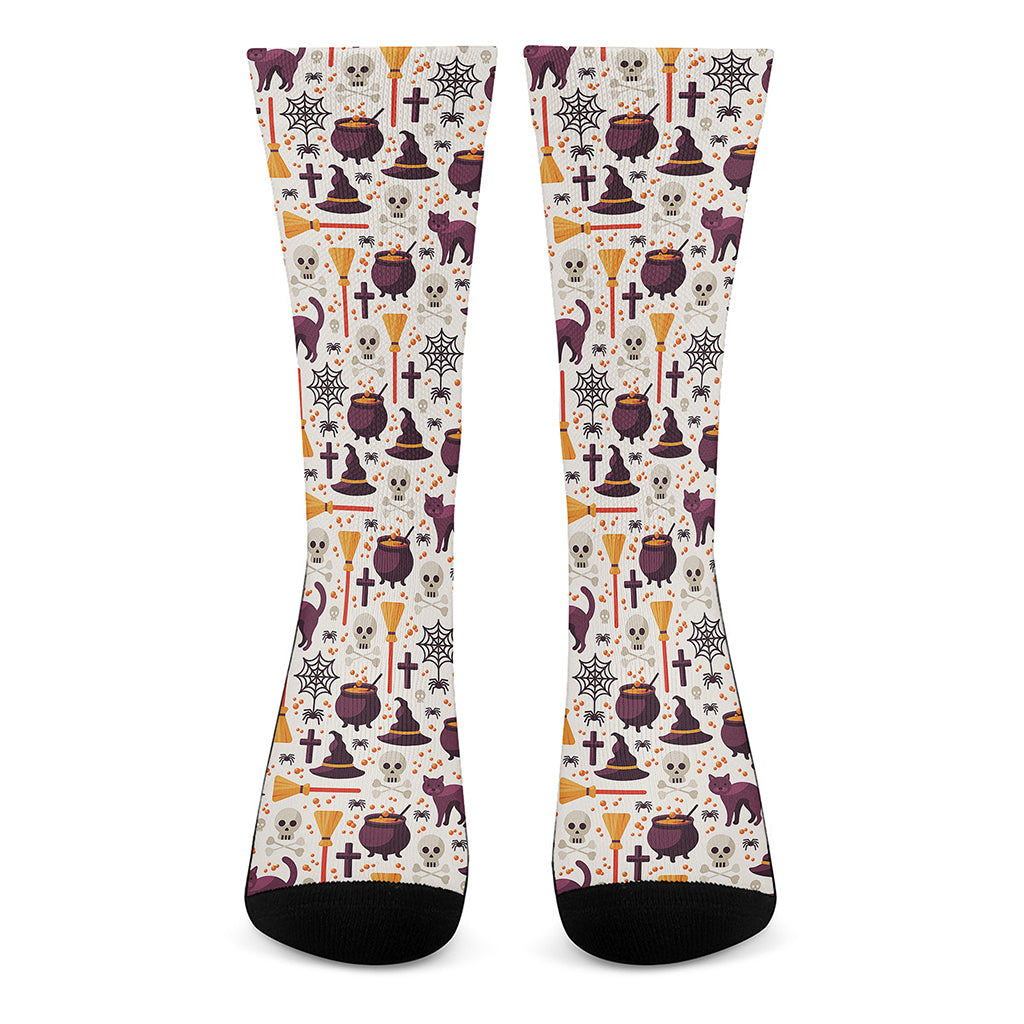 Halloween Festival Pattern Print Crew Socks