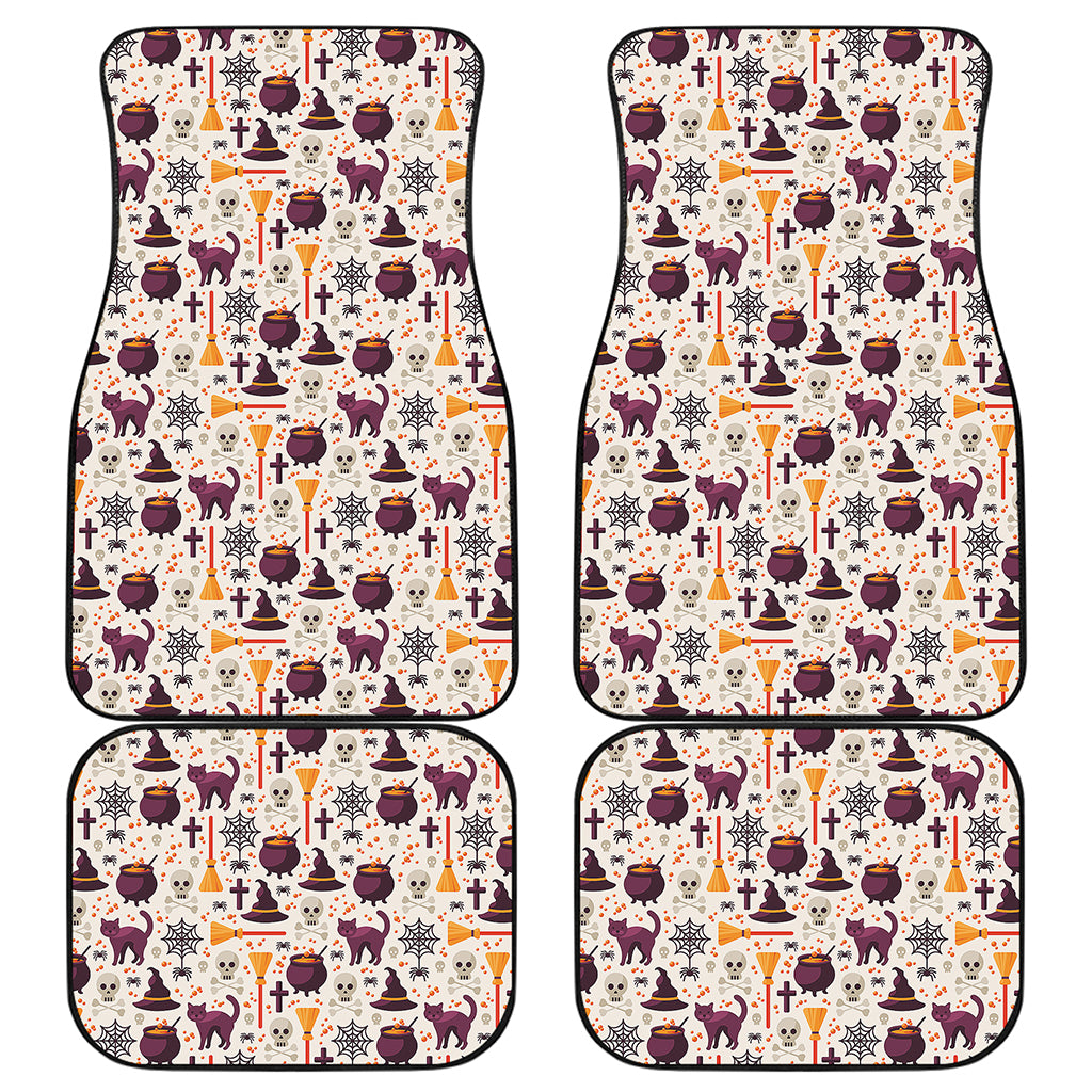 Halloween Festival Pattern Print Front and Back Car Floor Mats