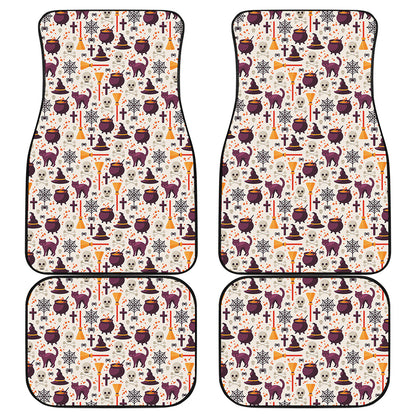 Halloween Festival Pattern Print Front and Back Car Floor Mats