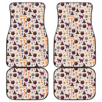 Halloween Festival Pattern Print Front and Back Car Floor Mats