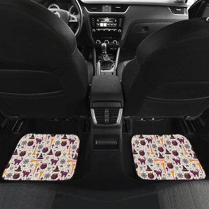 Halloween Festival Pattern Print Front and Back Car Floor Mats