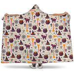 Halloween Festival Pattern Print Hooded Blanket