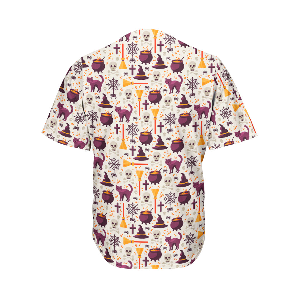 Halloween Festival Pattern Print Men's Baseball Jersey
