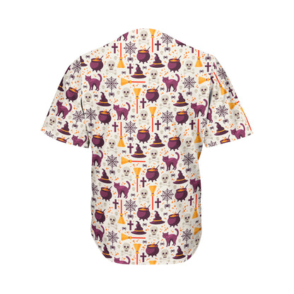 Halloween Festival Pattern Print Men's Baseball Jersey