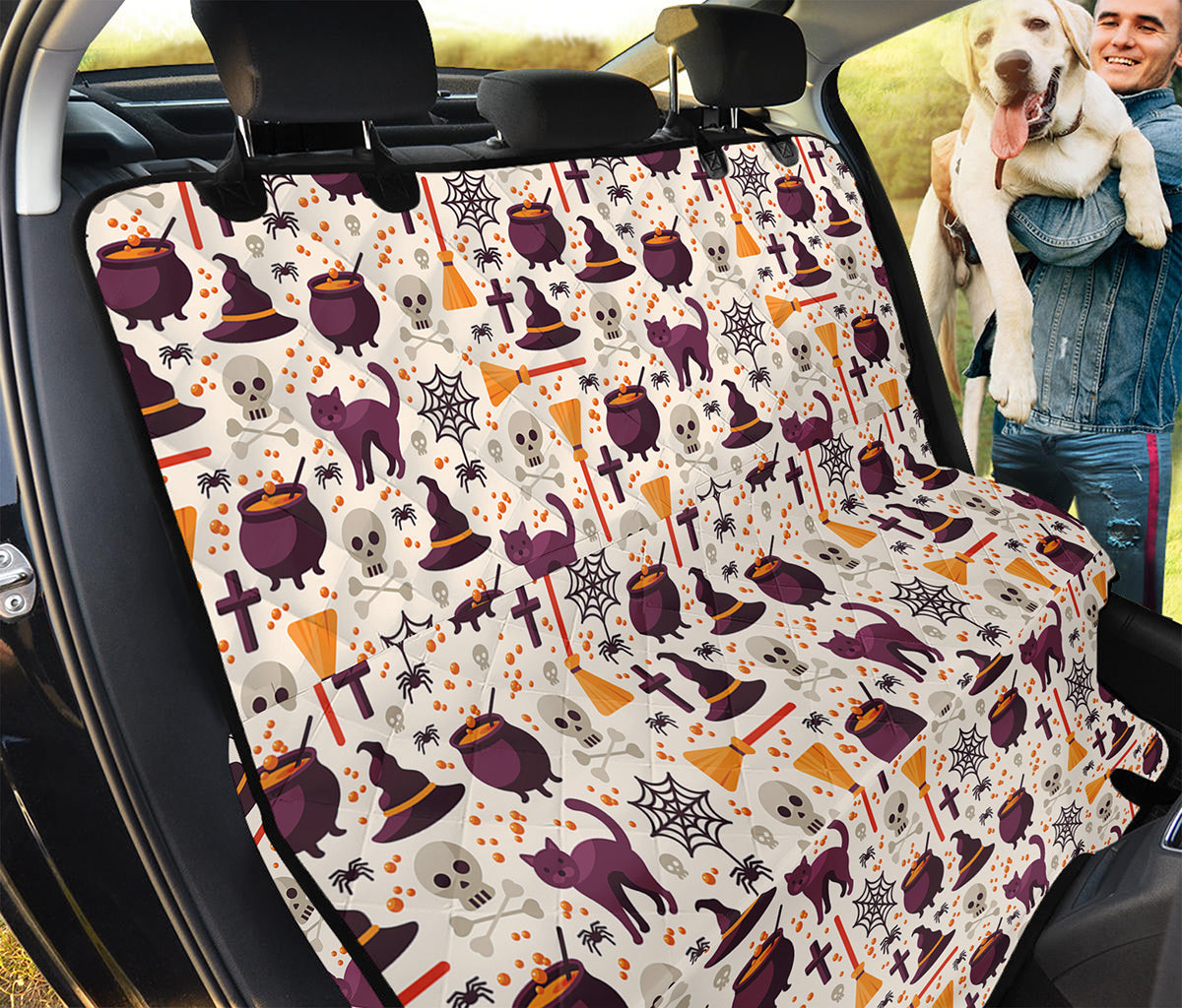 Halloween Festival Pattern Print Pet Car Back Seat Cover