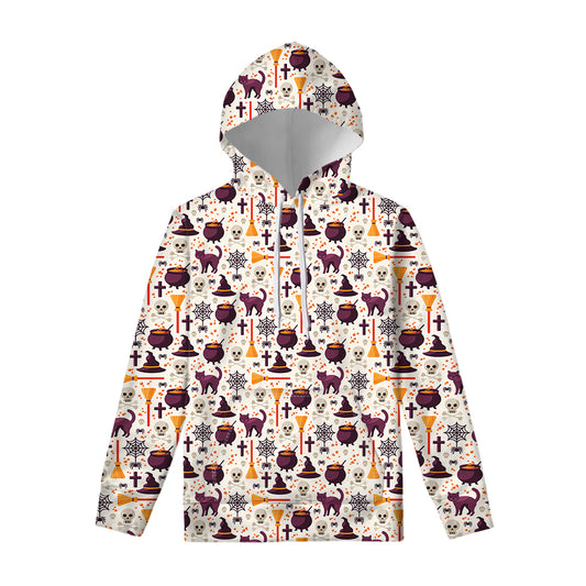 Halloween Festival Pattern Print Pullover Hoodie
