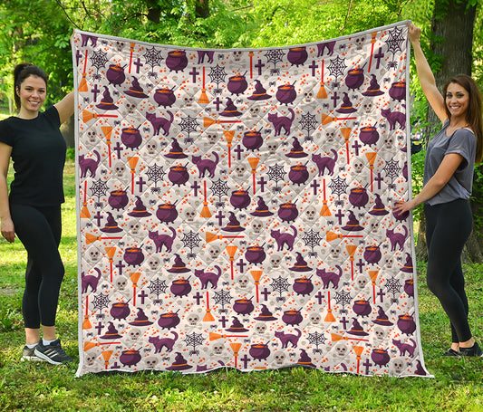 Halloween Festival Pattern Print Quilt