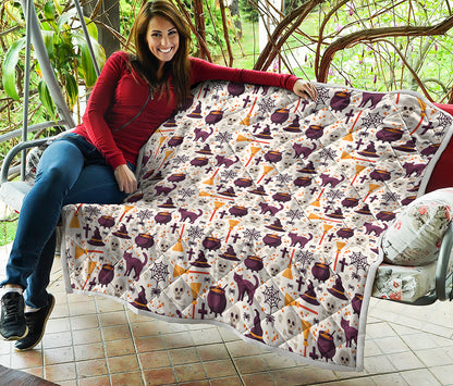 Halloween Festival Pattern Print Quilt