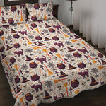 Halloween Festival Pattern Print Quilt Bed Set