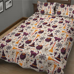 Halloween Festival Pattern Print Quilt Bed Set