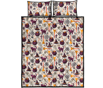 Halloween Festival Pattern Print Quilt Bed Set