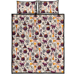 Halloween Festival Pattern Print Quilt Bed Set