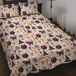 Halloween Festival Pattern Print Quilt Bed Set