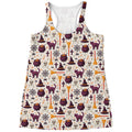 Halloween Festival Pattern Print Women's Racerback Tank Top