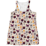 Halloween Festival Pattern Print Women's Racerback Tank Top