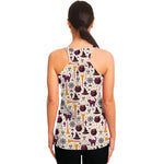 Halloween Festival Pattern Print Women's Racerback Tank Top