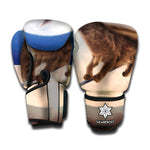 Halloween Flying Witch Cat Print Boxing Gloves