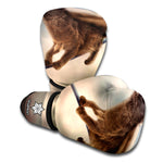 Halloween Flying Witch Cat Print Boxing Gloves