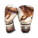 Halloween Flying Witch Cat Print Boxing Gloves