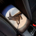 Halloween Flying Witch Cat Print Car Center Console Cover