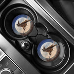 Halloween Flying Witch Cat Print Car Coasters