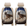 Halloween Flying Witch Cat Print Car Seat Organizers