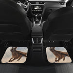 Halloween Flying Witch Cat Print Front and Back Car Floor Mats