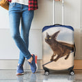 Halloween Flying Witch Cat Print Luggage Cover