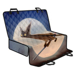 Halloween Flying Witch Cat Print Pet Car Back Seat Cover