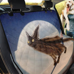 Halloween Flying Witch Cat Print Pet Car Back Seat Cover