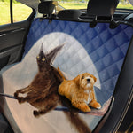 Halloween Flying Witch Cat Print Pet Car Back Seat Cover