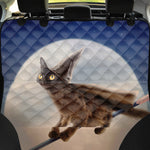 Halloween Flying Witch Cat Print Pet Car Back Seat Cover