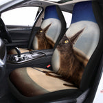 Halloween Flying Witch Cat Print Universal Fit Car Seat Covers