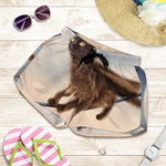 Halloween Flying Witch Cat Print Women's Shorts