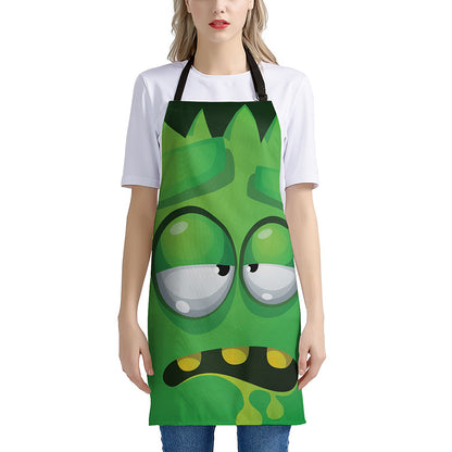 Halloween Frankenstein Face Print Apron
