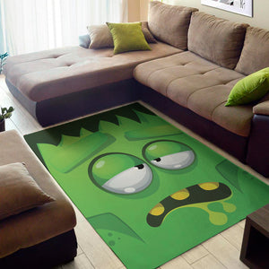 Halloween Frankenstein Face Print Area Rug