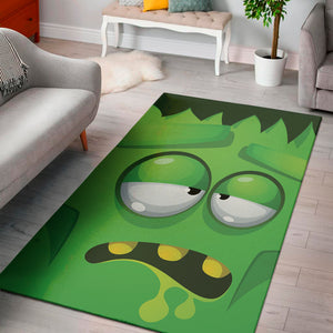 Halloween Frankenstein Face Print Area Rug