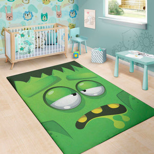 Halloween Frankenstein Face Print Area Rug