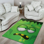 Halloween Frankenstein Face Print Area Rug