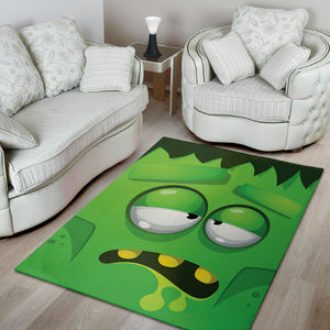 Halloween Frankenstein Face Print Area Rug