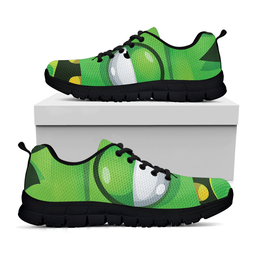 Halloween Frankenstein Face Print Black Sneakers